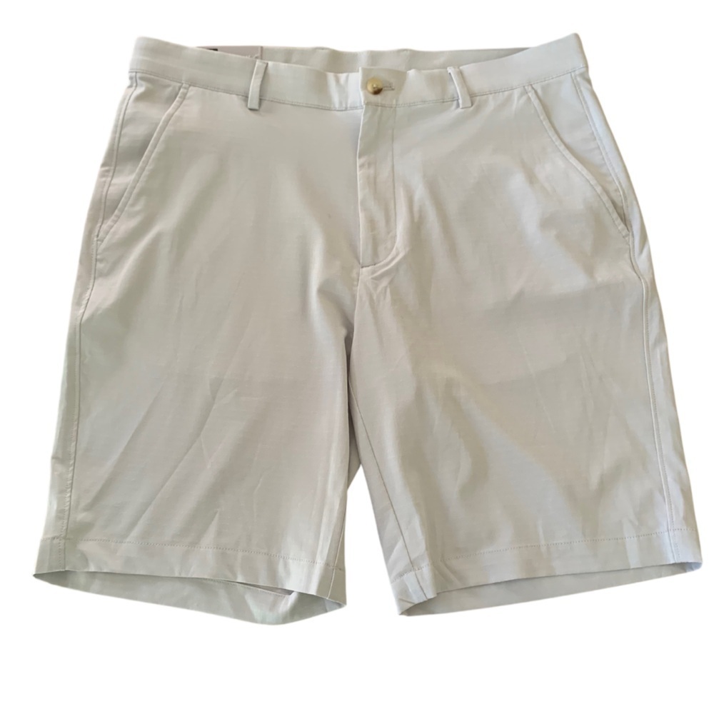 Greg Norman Light Gray Lightweight Stretch Golf Performance Shorts Sz 34